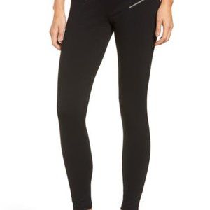 Nordstrom Zipper Ponte Skimmer Leggings